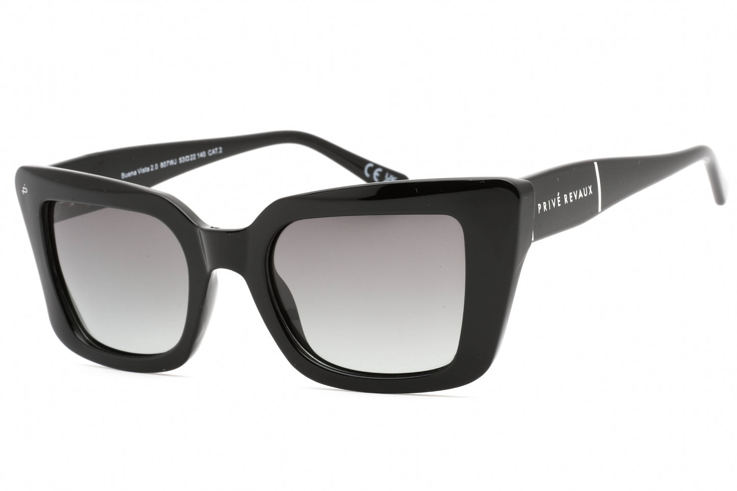 Prive Revaux Buena Vista 2 Black Sunglasses Black Size : 53