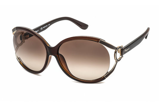 Salvatore Ferragamo 600s 220 Sunglasses Dark Brown Size : 61