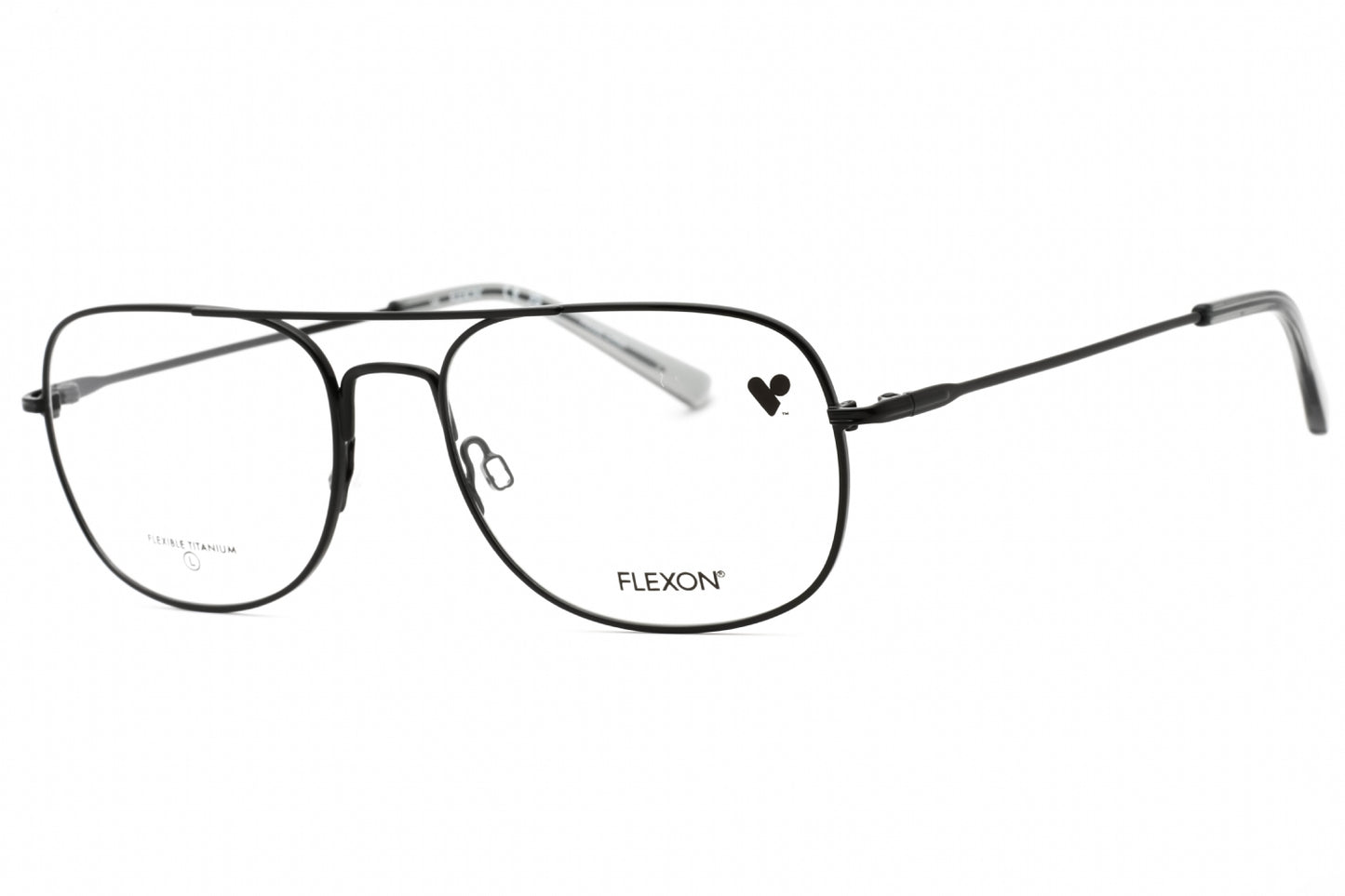 Flexon Flexon H6066 01 Eyeglasses Black Size : 55