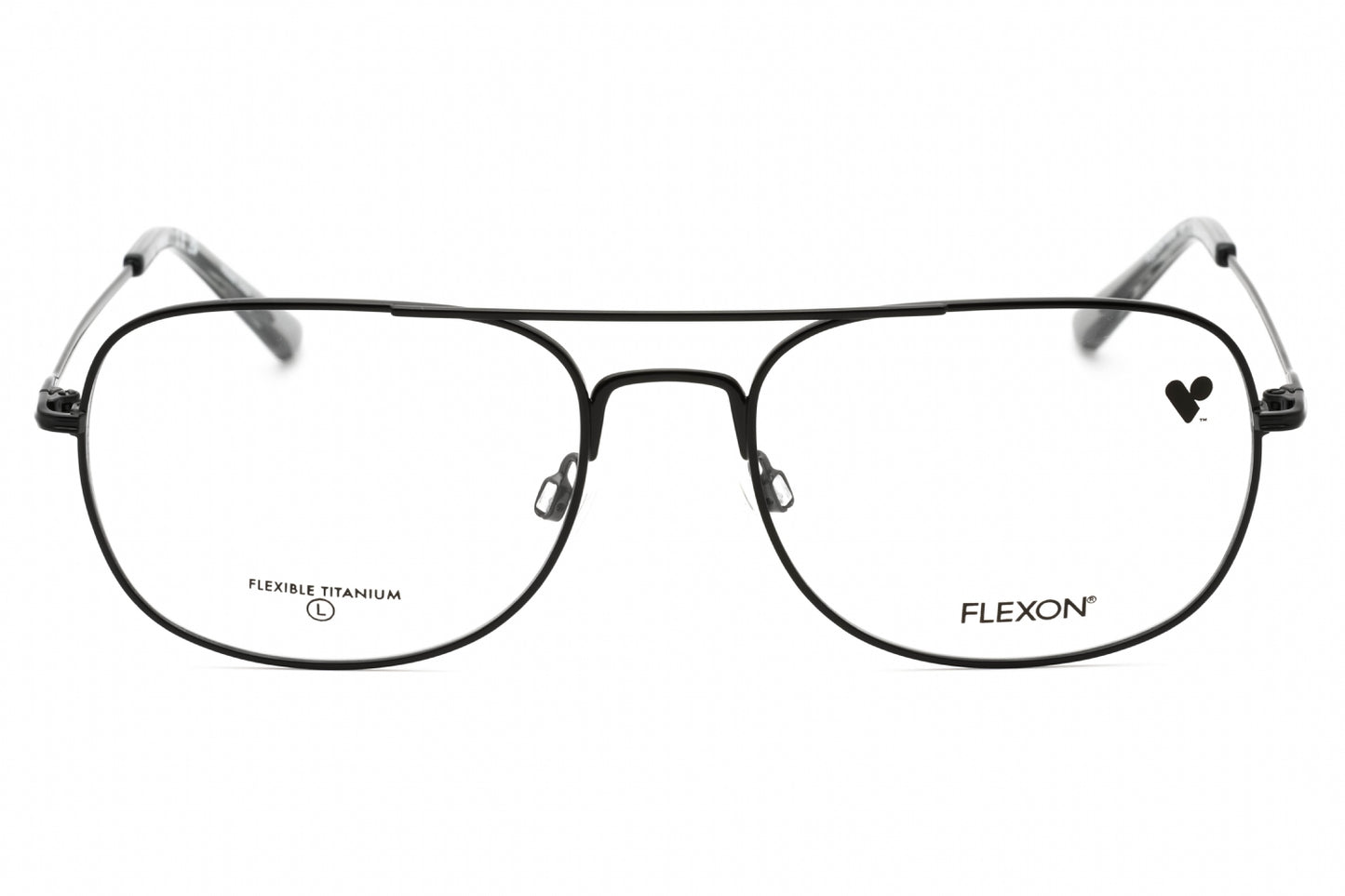 Flexon Flexon H6066 01 Eyeglasses Black Size : 55