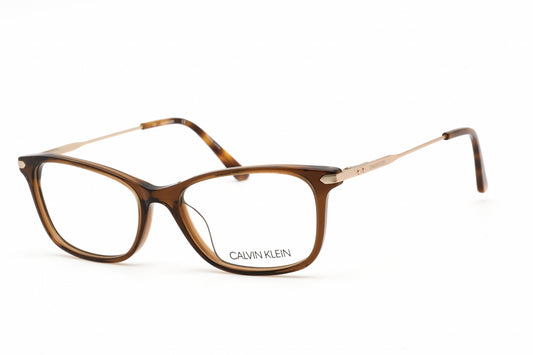 Calvin Klein 18722 210 Eyeglasses Crystal Brown Size : 51