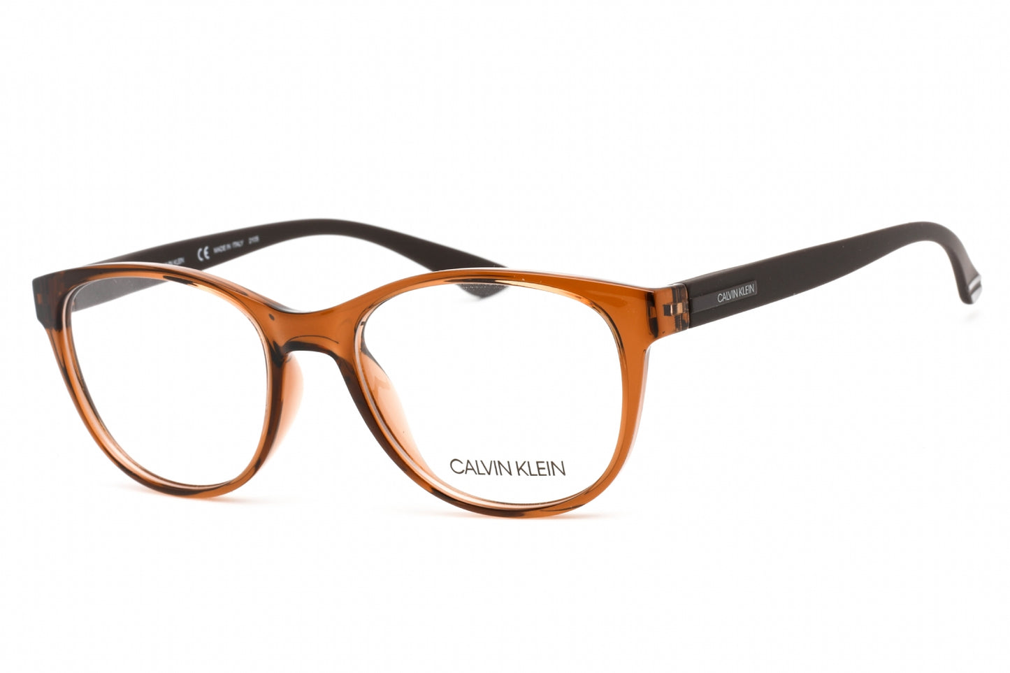 Calvin Klein 19572 281 Eyeglasses Crystal Amber Size : 52