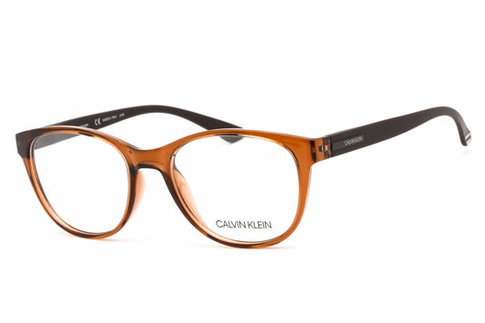 Calvin Klein 19572 281 Eyeglasses Crystal Amber Size : 52