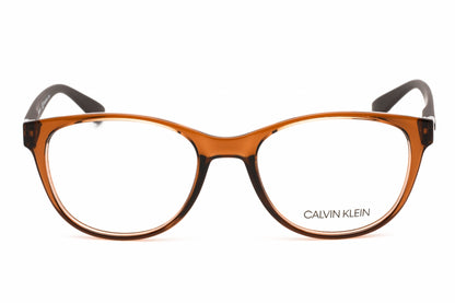 Calvin Klein 19572 281 Eyeglasses Crystal Amber Size : 52