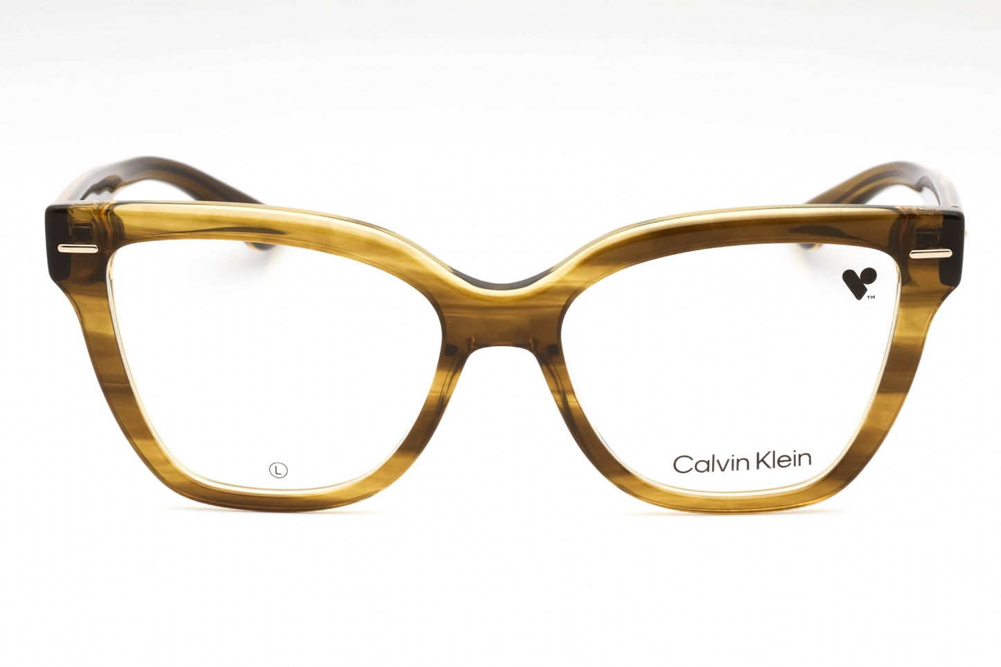 Calvin Klein 23543 317 Eyeglasses Striped Khaki Size : 54