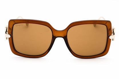 Salvatore Ferragamo 913s 210 Sunglasses Brown Size : 55
