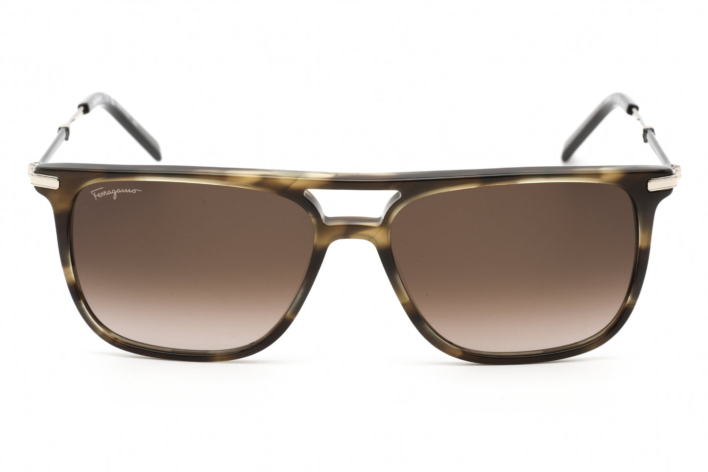 Salvatore Ferragamo 966s 319 Sunglasses Striped Khaki Size : 57