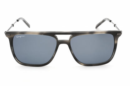 Salvatore Ferragamo 966s 03 Sunglasses Striped Grey Size : 57