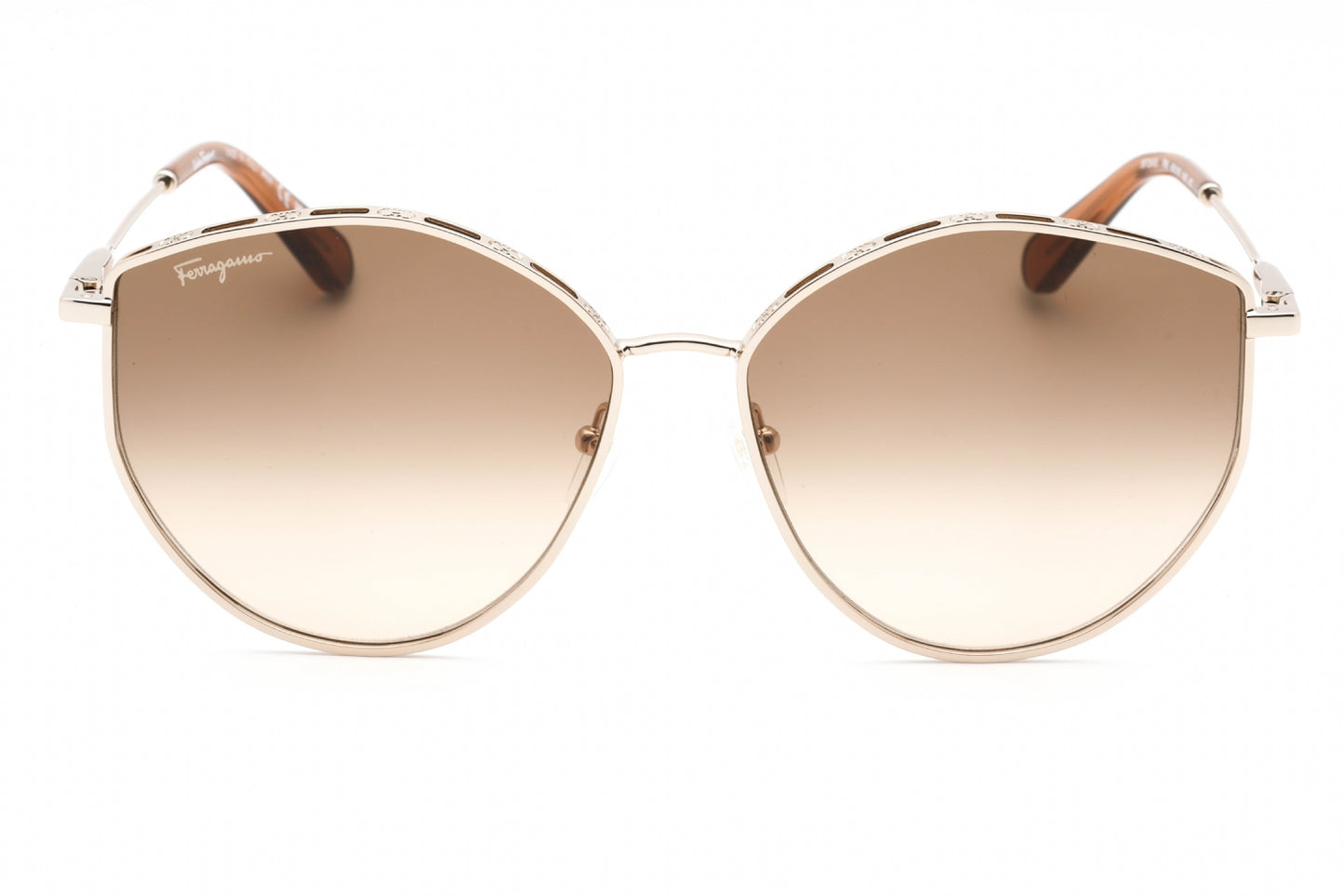 Salvatore Ferragamo 264s 796 Sunglasses Gold Size : 60