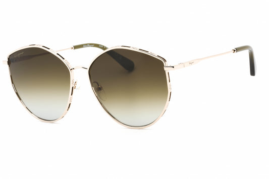Salvatore Ferragamo 264s 709 Sunglasses Gold Size : 60
