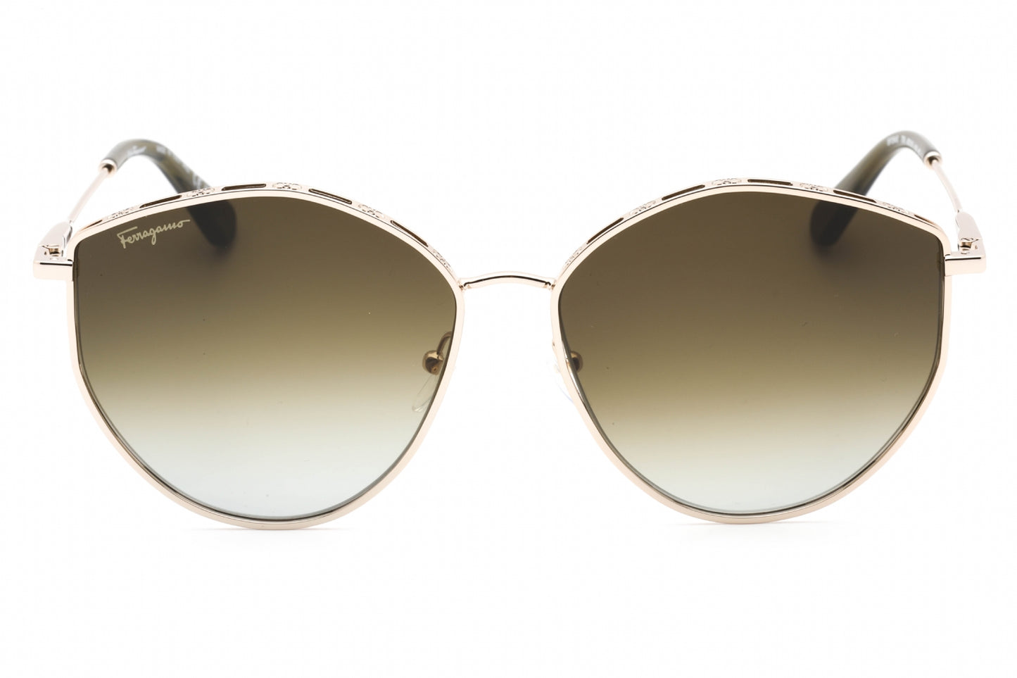Salvatore Ferragamo 264s 709 Sunglasses Gold Size : 60