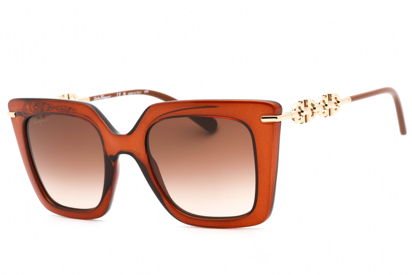 Salvatore Ferragamo 1041s 232 Sunglasses Transparent Brown Size : 51