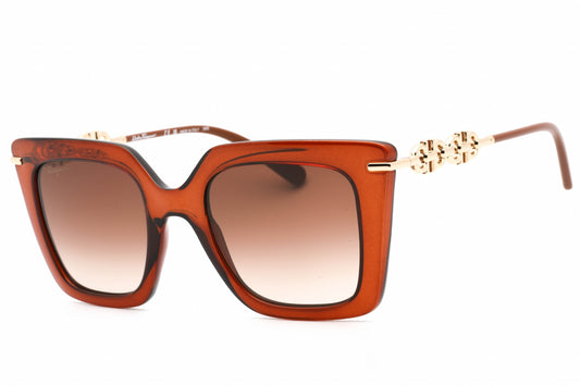 Salvatore Ferragamo 1041s 232 Sunglasses Transparent Brown Size : 51