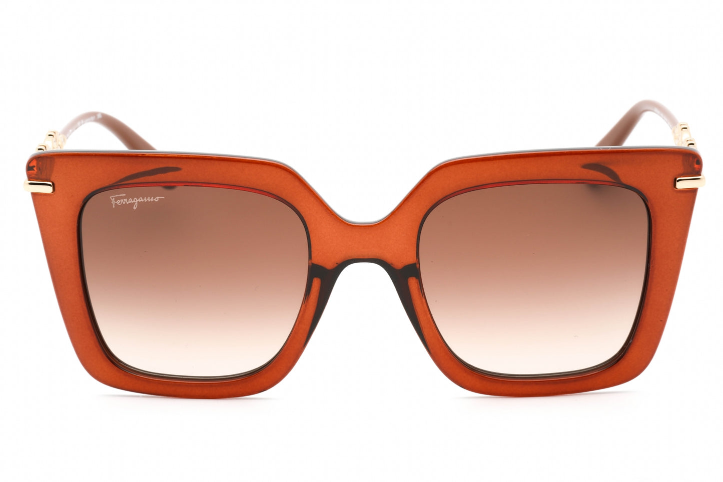 Salvatore Ferragamo 1041s 232 Sunglasses Transparent Brown Size : 51