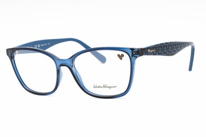 Salvatore Ferragamo 2918 432 Eyeglasses Transparent Blue Size : 55