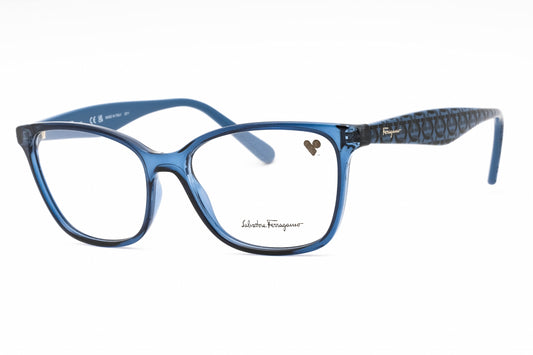 Salvatore Ferragamo 2918 432 Eyeglasses Transparent Blue Size : 55