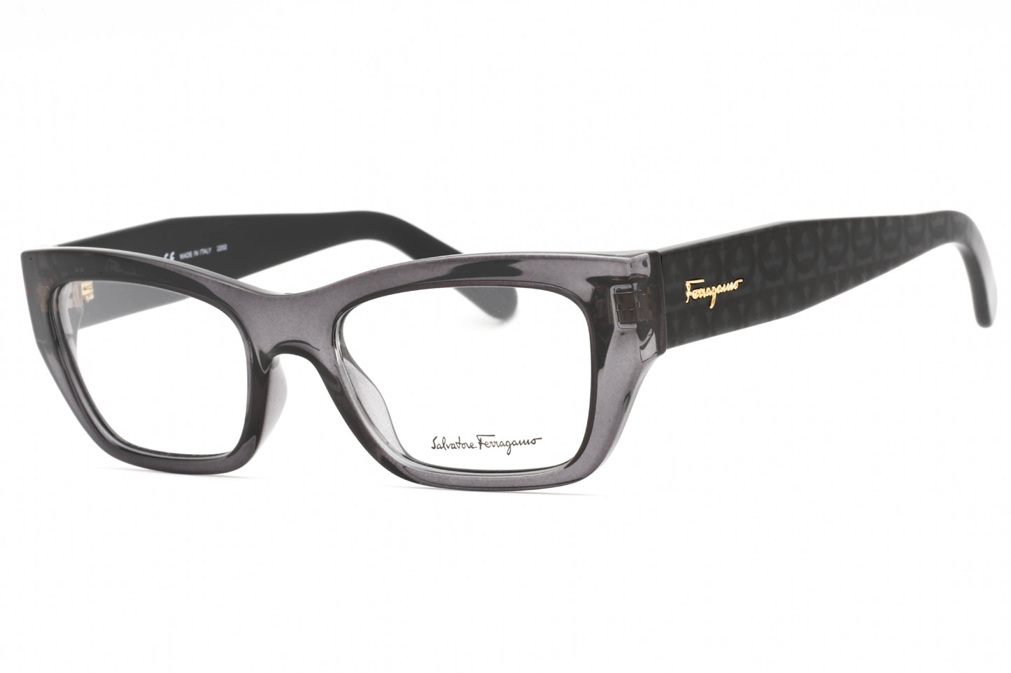 Salvatore Ferragamo 2922 23 Eyeglasses Transparent Dark Grey Size : 53