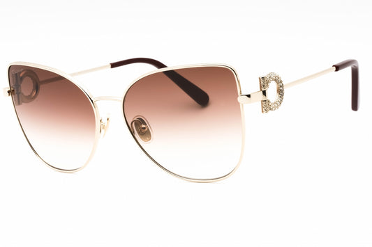 Salvatore Ferragamo 296sr 703 Sunglasses Gold Size : 60