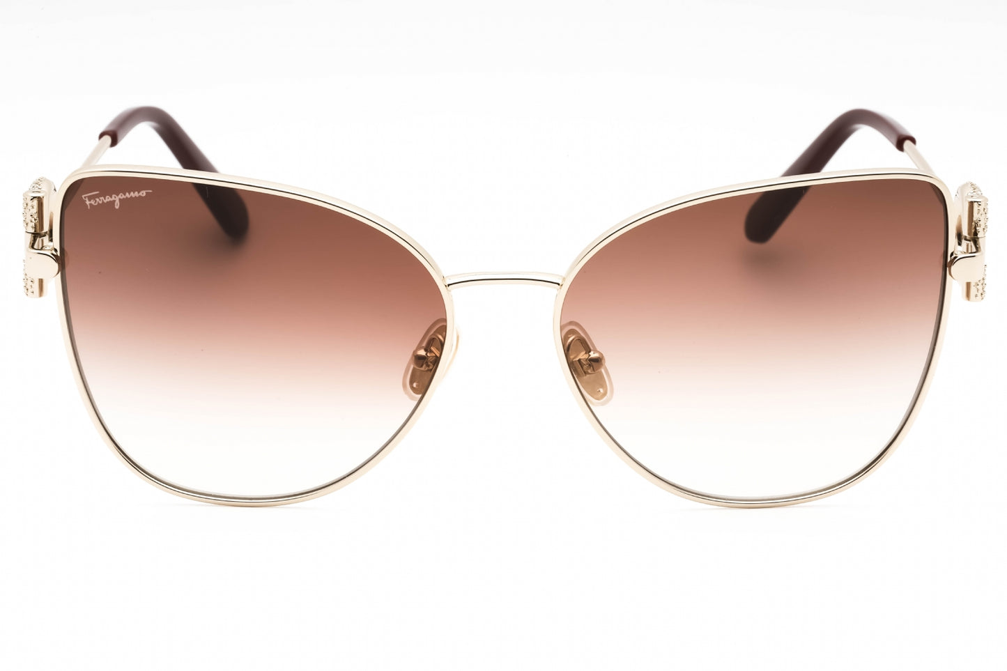 Salvatore Ferragamo 296sr 703 Sunglasses Gold Size : 60