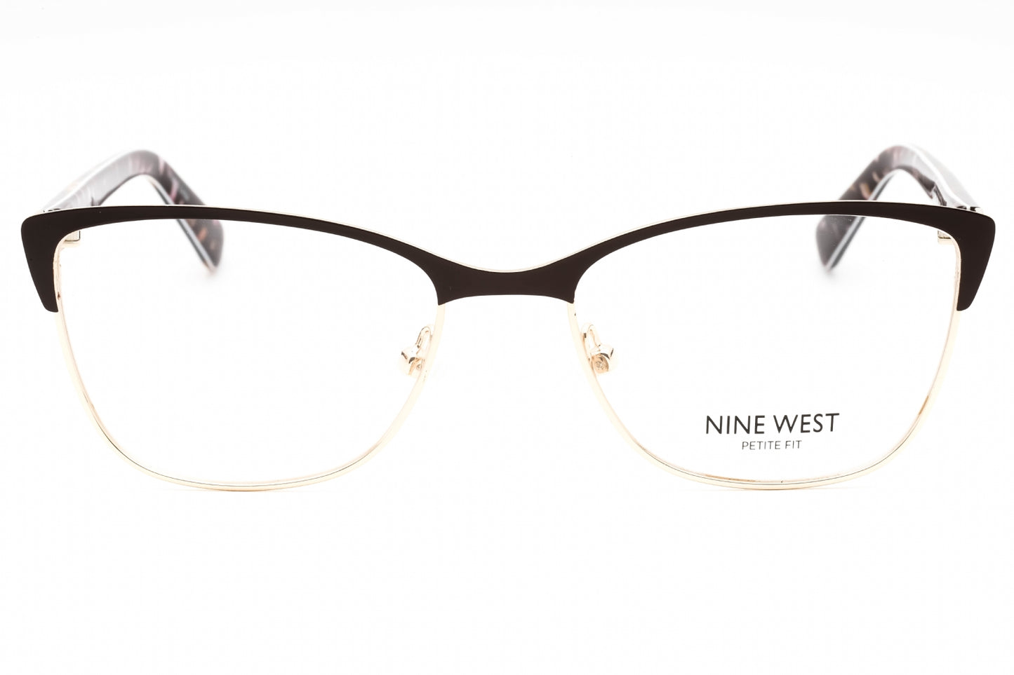 Nine West 8011 200 Eyeglasses Satin Solid Brown Size : 49