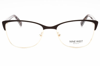 Nine West 8011 200 Eyeglasses Satin Solid Brown Size : 49