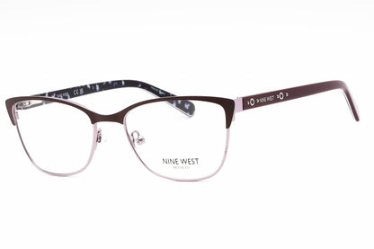 Nine West 8011 505 Eyeglasses Satin Solid Plum Size : 49