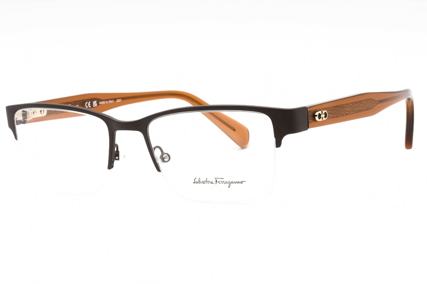Salvatore Ferragamo 2222 202 Eyeglasses Matte Brown Size : 54
