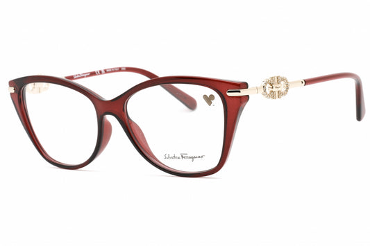 Salvatore Ferragamo 2937r 655 Eyeglasses Transparent Wine Size : 54