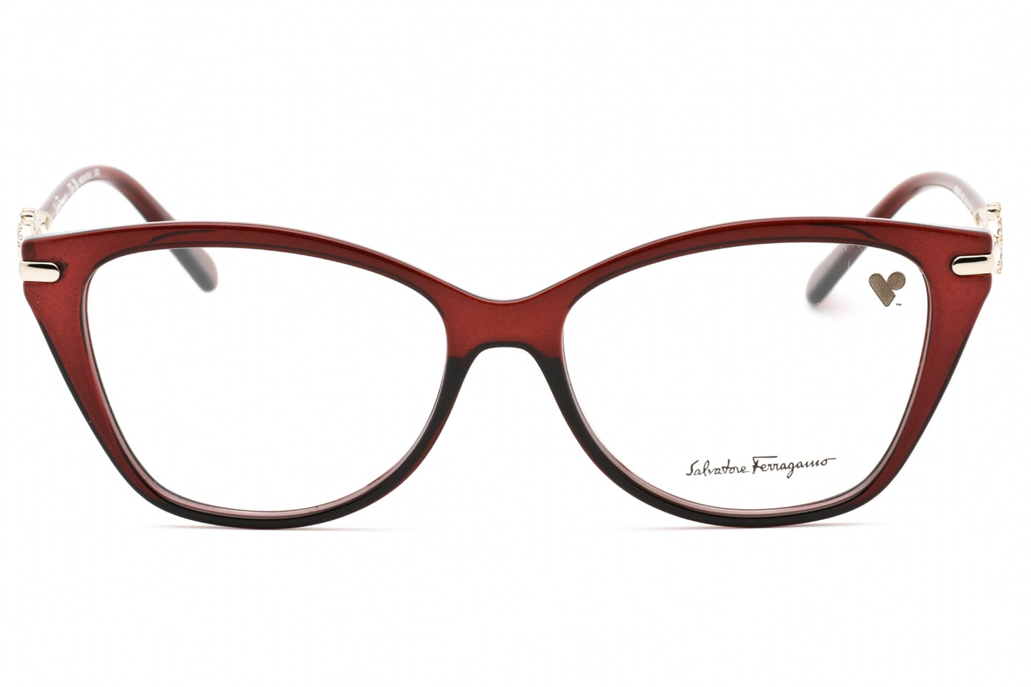 Salvatore Ferragamo 2937r 655 Eyeglasses Transparent Wine Size : 54