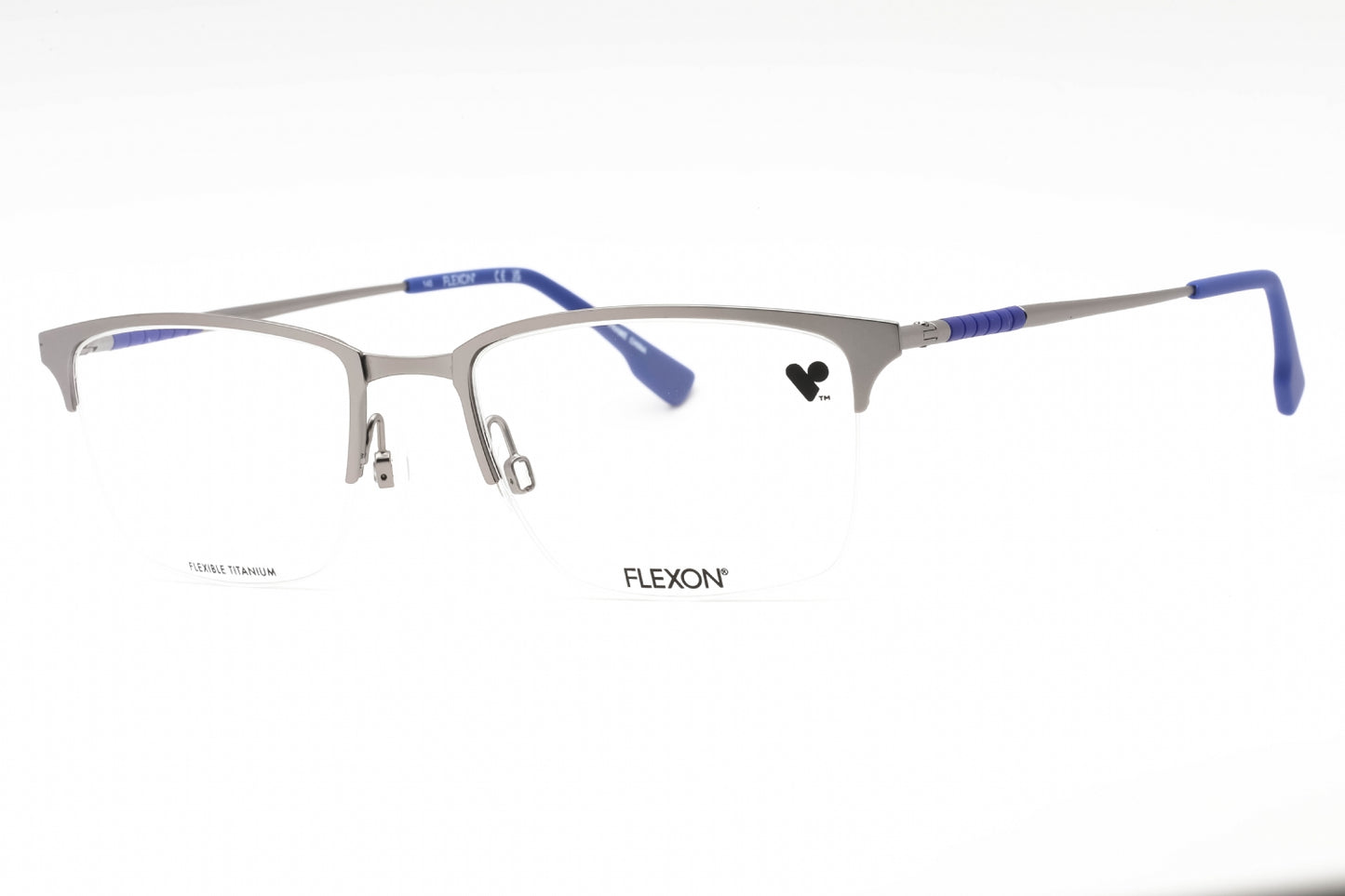 Flexon Flexon E1130 44 Eyeglasses Matte Silver Size : 55