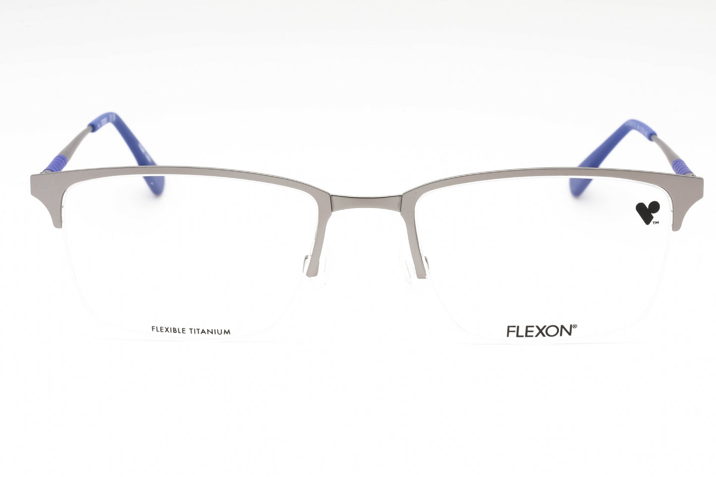 Flexon Flexon E1130 44 Eyeglasses Matte Silver Size : 55