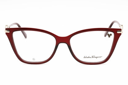 Salvatore Ferragamo 2949r 612 Eyeglasses Transparent Burgundy Size : 54