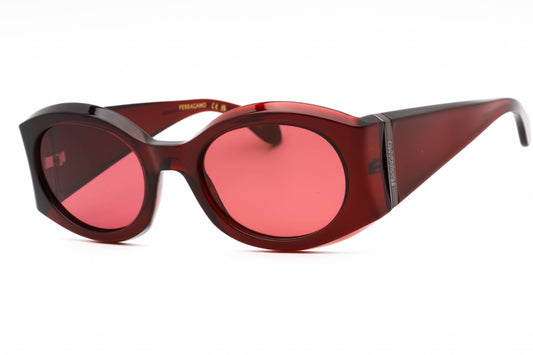 Salvatore Ferragamo 2008s 612 Sunglasses Transparent Burgundy Size : 55