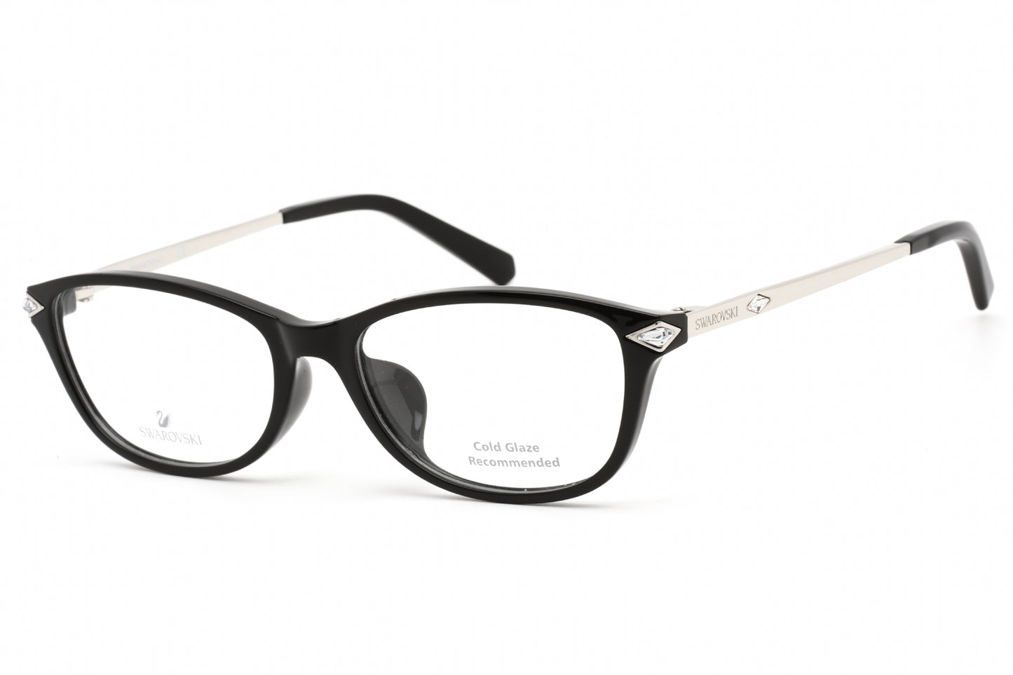 Swarovski 5293-D 01 Eyeglasses Shiny Black Size : 52