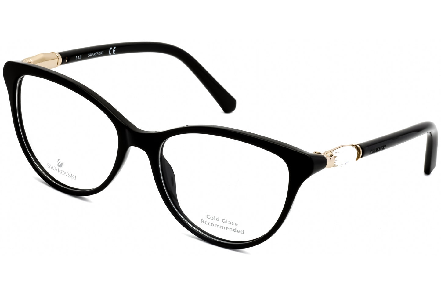Swarovski 5311 01 Eyeglasses Shiny Black Size : 52
