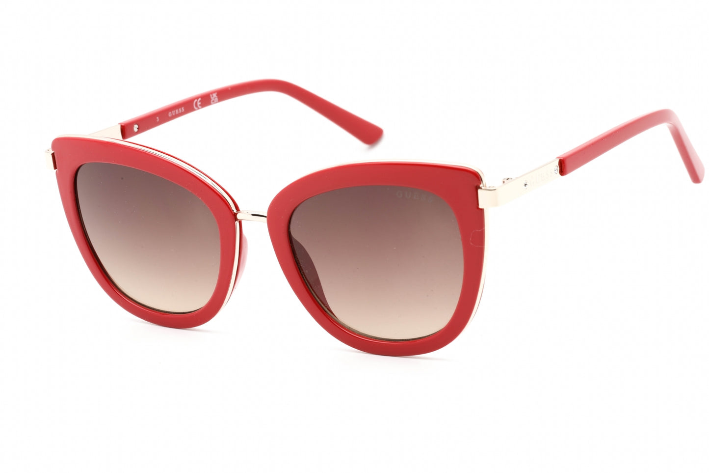 Guess Factory 6089 66f Sunglasses Shiny Red Size : 52