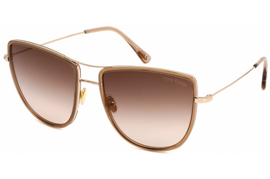 Tom Ford 0759 28f Sunglasses Shiny Rose Gold Size : 59