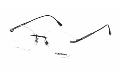 Longines Lg5002-H 90 Eyeglasses Shiny Blue Size : 53