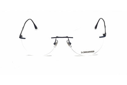 Longines Lg5002-H 90 Eyeglasses Shiny Blue Size : 53