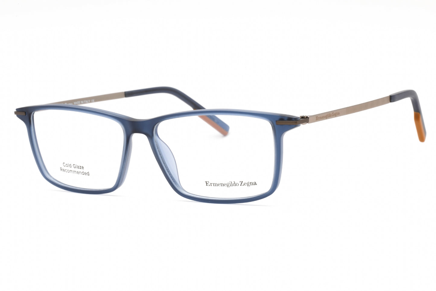 Ermenegildo Zegna 5204 90 Eyeglasses Shiny Blue Size : 58