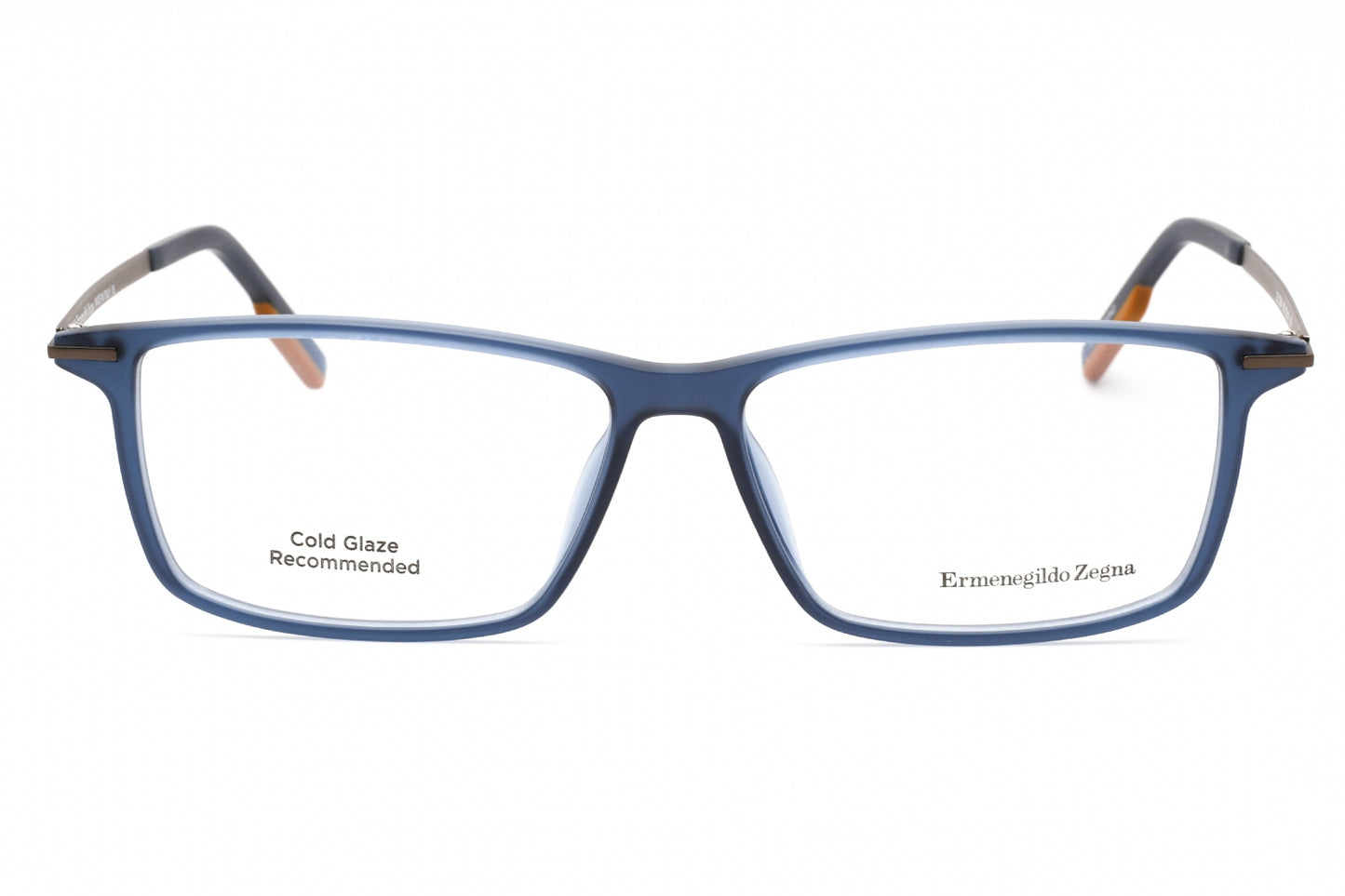 Ermenegildo Zegna 5204 90 Eyeglasses Shiny Blue Size : 58