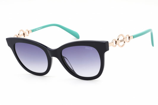 Emilio Pucci 0157 90w Sunglasses Shiny Blue Black Size : 54