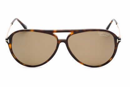 Tom Ford 0909 52h Sunglasses Shiny Dark Havana Size : 62