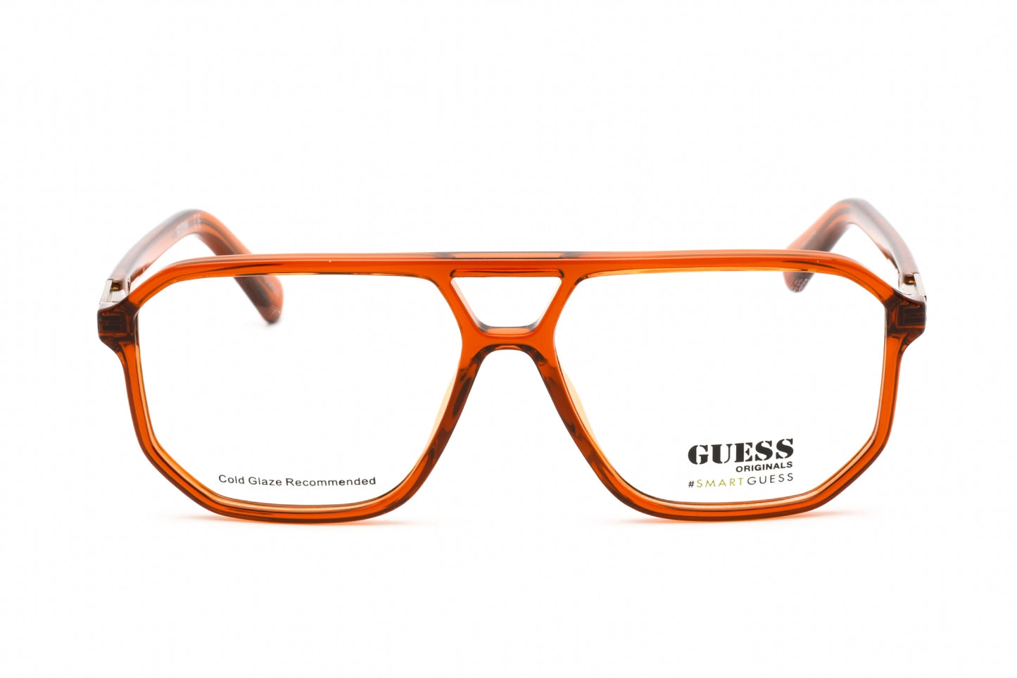 Guess 8252 45 Eyeglasses Shiny Light Brown Size : 57