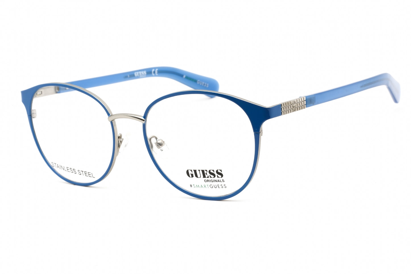 Guess 8254 92 Eyeglasses Blue Silver Size : 54