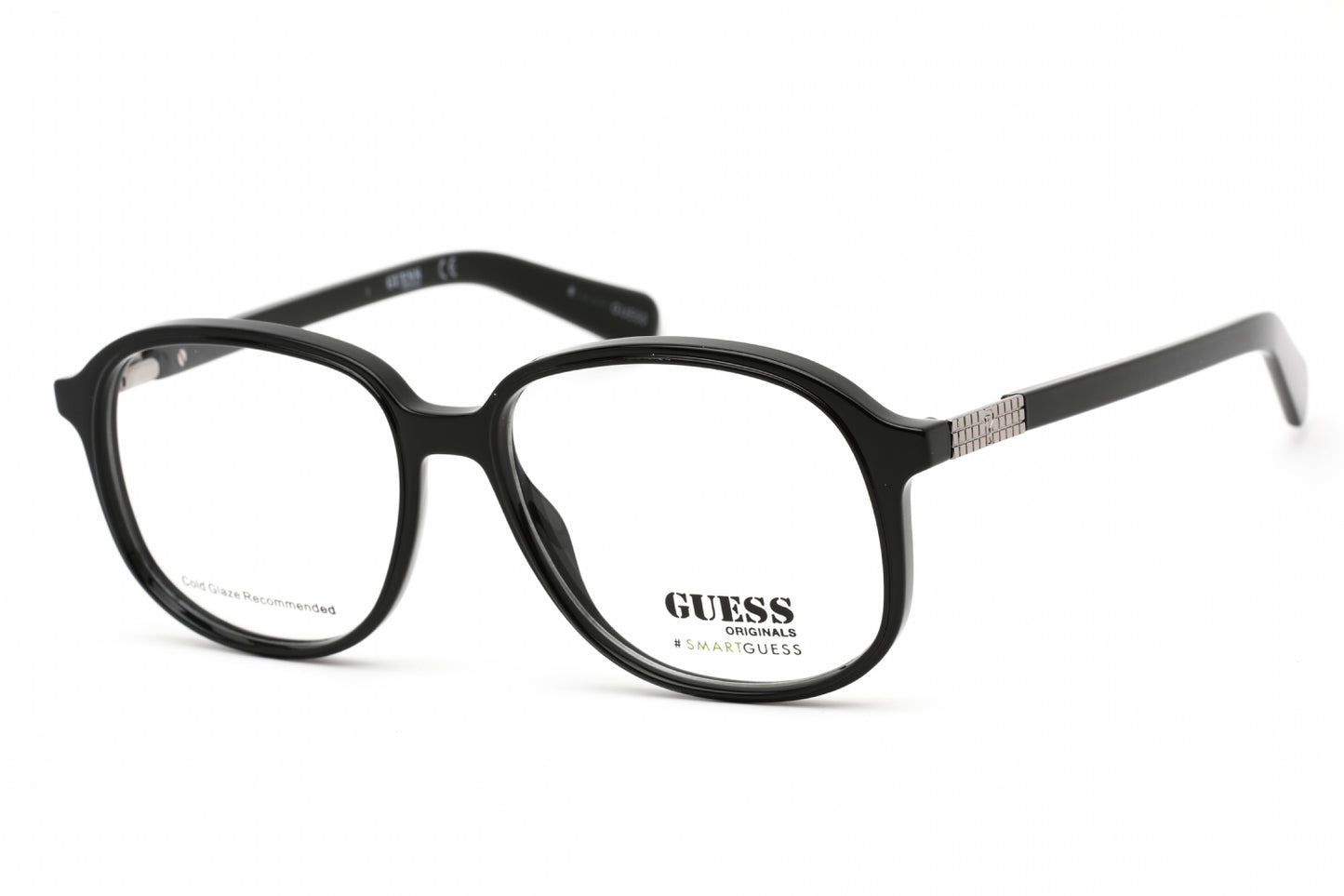 Guess 8255 01 Eyeglasses Shiny Black Size : 53