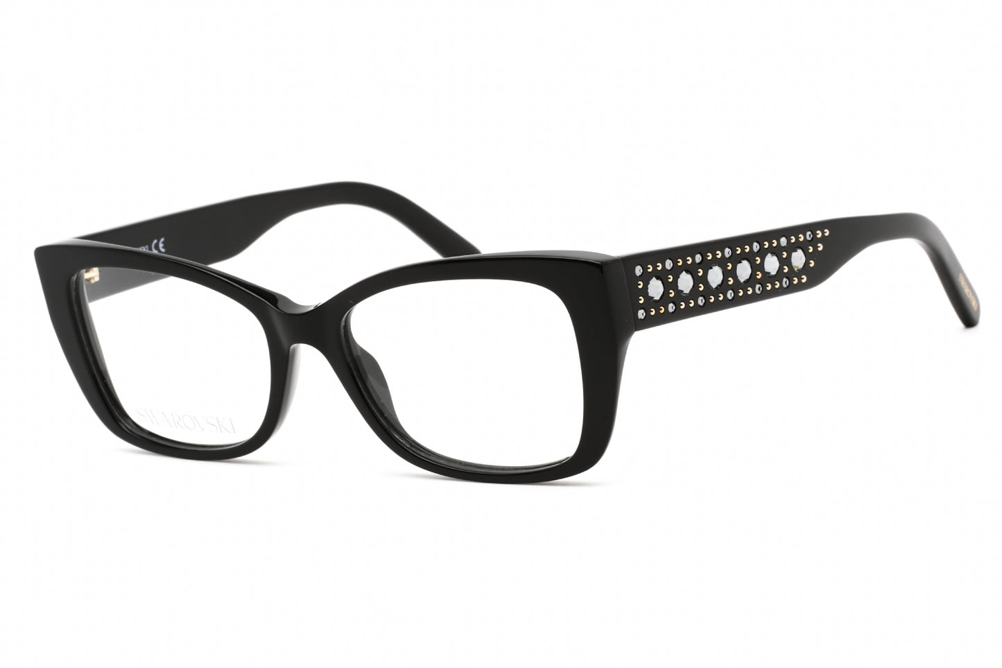 Swarovski 5452 01 Eyeglasses Shiny Black Size : 52