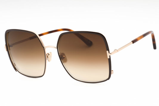 Tom Ford 1006 48f Sunglasses Shiny Dark Brown Size : 60