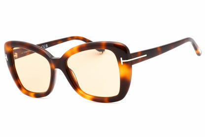 Tom Ford 1008 53e Sunglasses Shiny Blonde Havana Size : 55