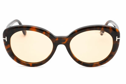 Tom Ford 1009 52e Sunglasses Shiny Dark Havana Size : 55